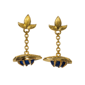 Lapis bug fob earrings Goldbug Collection