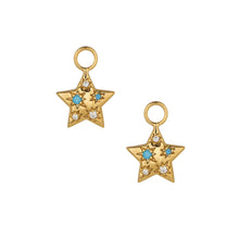 Load image into Gallery viewer, Blue Skies Star Earring Charms
