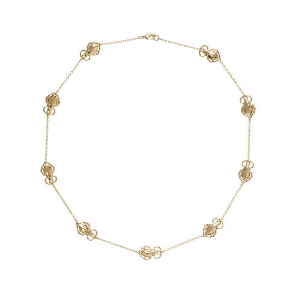 Short Goldbug Station Necklace
