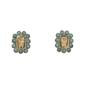 Turquoise Crest Earrings