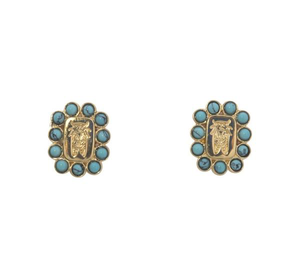 Turquoise Crest Earrings